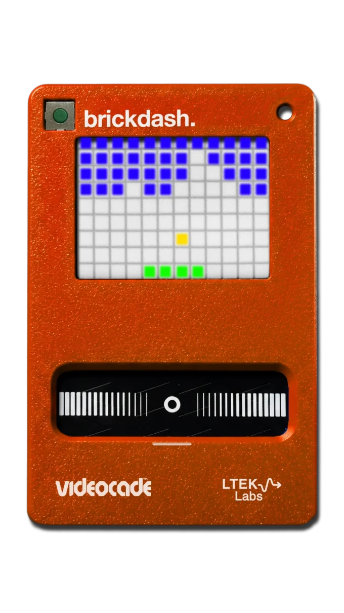 VIDEOCADE brickdash — orange shell, front view