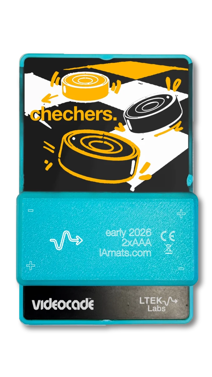 VIDEOCADE checkers — back of the shell